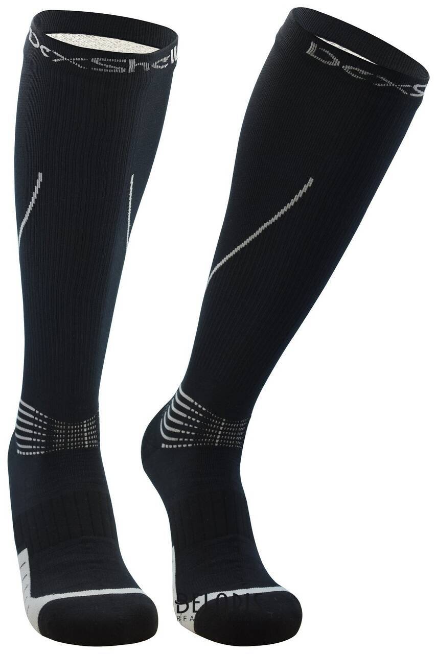 Водонепроницаемые носки Dexshell Mudder S (36-38), черные с серыми полосками Dexshell